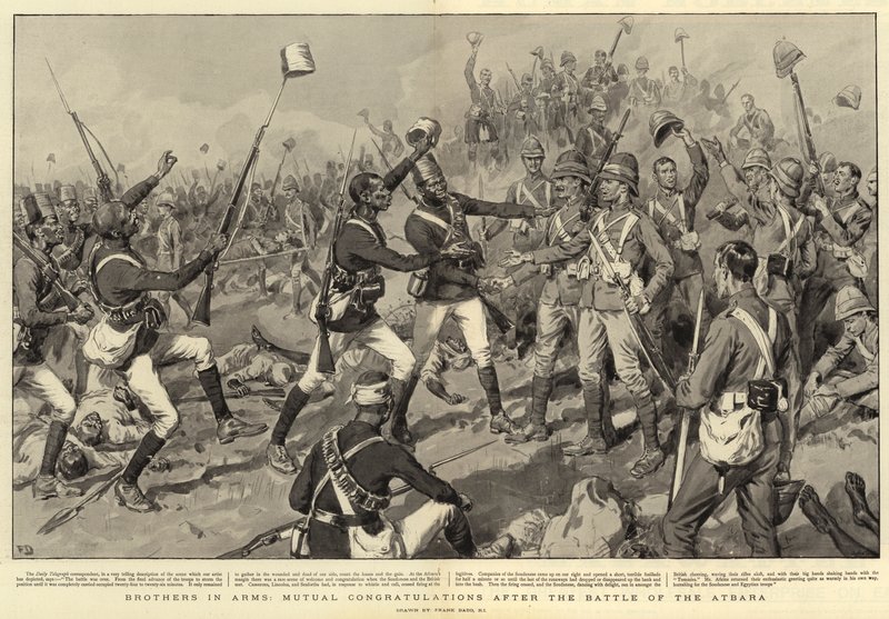 Irmãos de Armas, parabéns mútuos depois da Batalha do Atbara de Frank Dadd