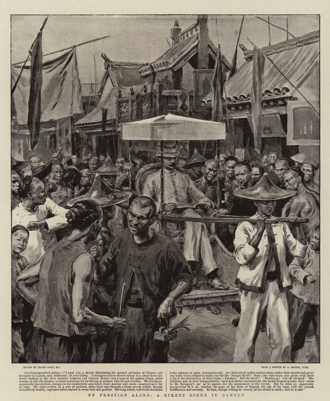 Por Prestige Alone, uma cena de rua em Canton de Frank Dadd