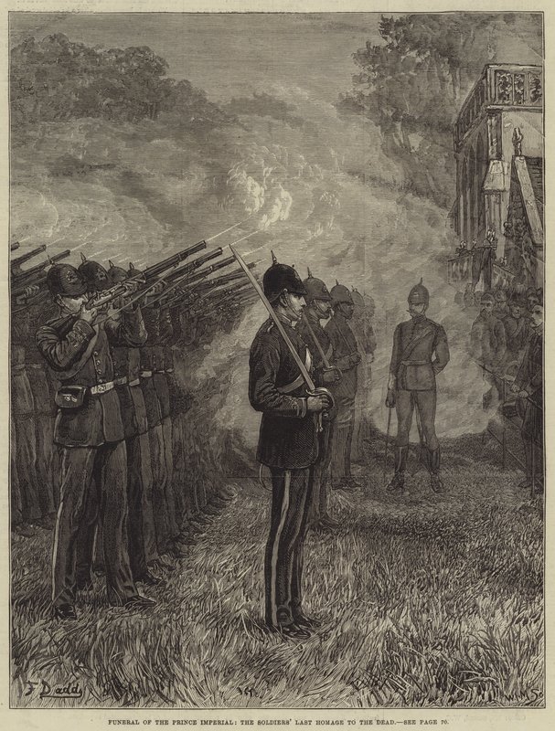 Funeral do Príncipe Imperial, a Última Homenagem dos Soldados aos Mortos de Frank Dadd