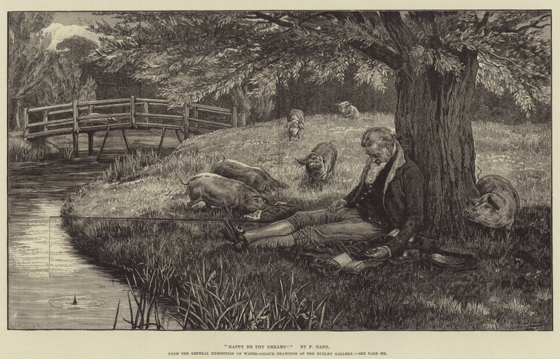 Happy Be Thy Dreams !, da Exposição Geral de Desenhos a Água na Galeria Dudley de Frank Dadd