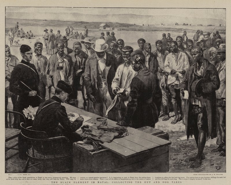 O elemento negro em Natal, coletando os impostos da cabana e do cachorro de Frank Dadd