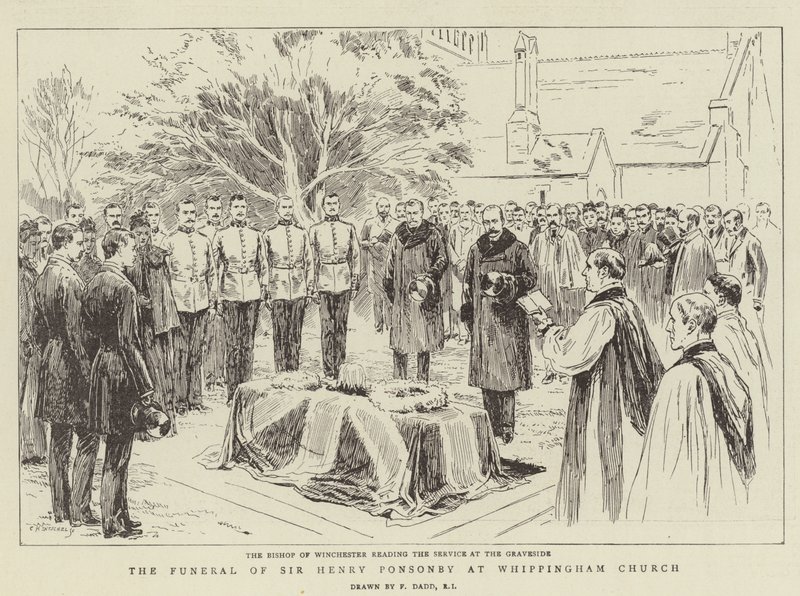 O Funeral de Sir Henry Ponsonby na Igreja de Whippingham de Frank Dadd