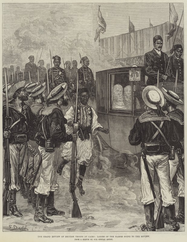 A Grande Resenha das Tropas Britânicas no Cairo, Senhoras do Harém indo para a Revisão de Frank Dadd