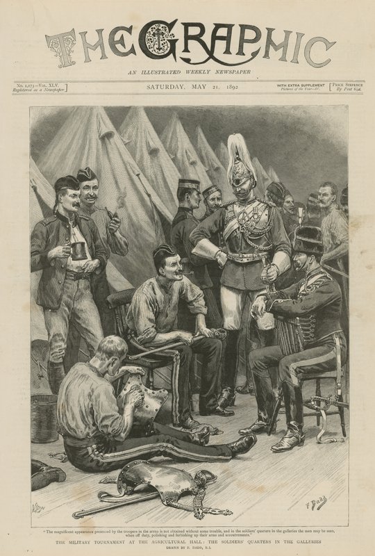 O torneio militar no salão agrícola de Frank Dadd