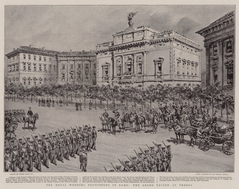 As Festas de Casamento Real em Roma, a Grande Revisão das Tropas de Frank Dadd