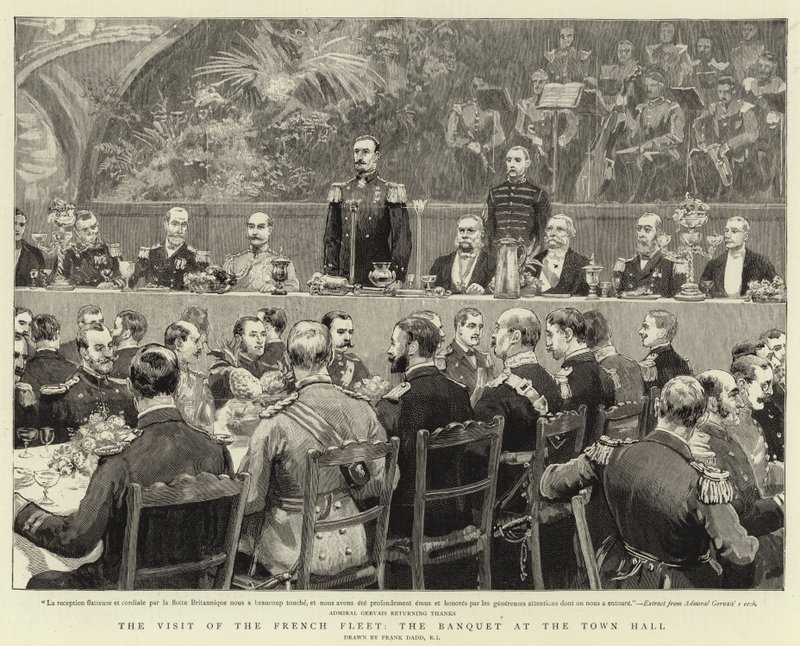 A visita da frota francesa, o banquete na prefeitura de Frank Dadd