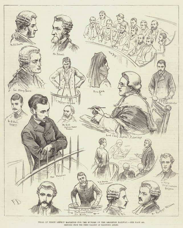 Julgamento de Percy Lefroy Mapleton pelo Assassinato na Ferrovia de Brighton de Frank Dadd