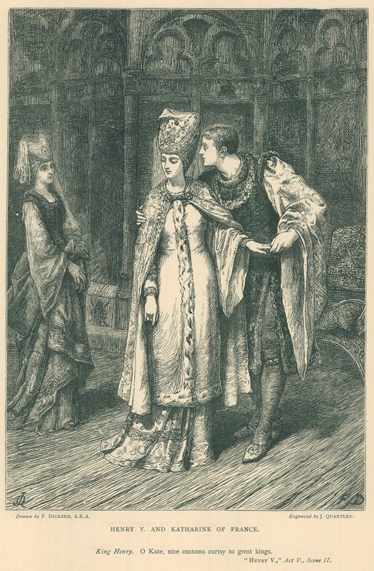 Ilustração para o rei de Shakespeare, Henry V de Frank Dicksee