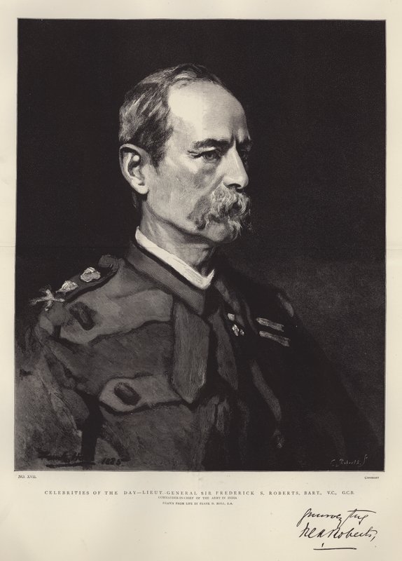 Celebridades do Dia, Tenente-General Sir Frederick S Roberts, Baronete, VC, GCB de Frank Holl
