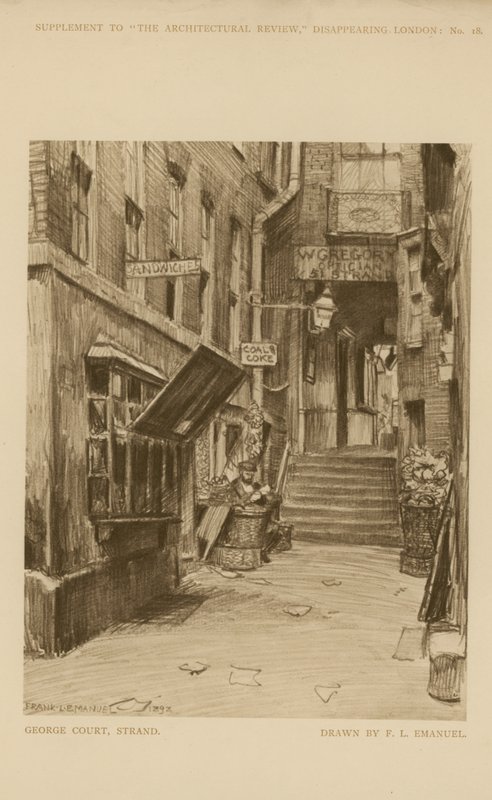 George Court on the Strand (gravura) de Frank Lewis Emanuel