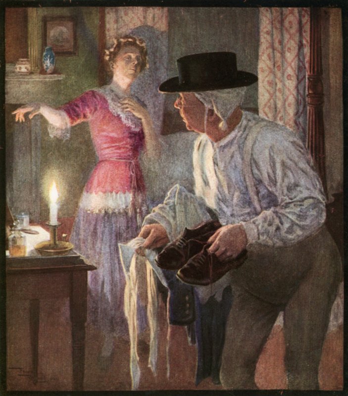 A aventura romântica do Sr. Pickwick (litografia a cores) de Frank Reynolds