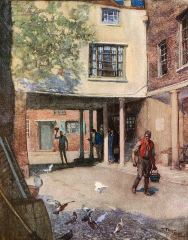 The Bull Inn, Rochester (litografia a cores) de Frank Reynolds