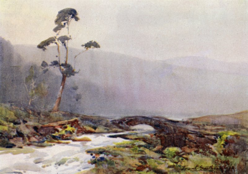 A Moorland Stream (cor litho) de Frank Southgate