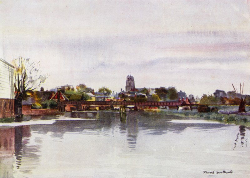 Norfolk Broads: Beccles (cor litho) de Frank Southgate