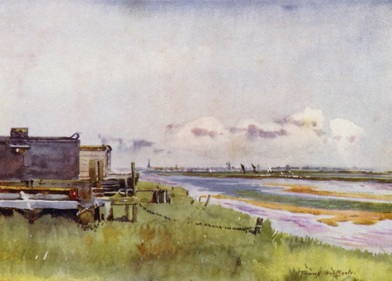 Norfolk Broads: Yarmouth de Breydon (cor litho) de Frank Southgate