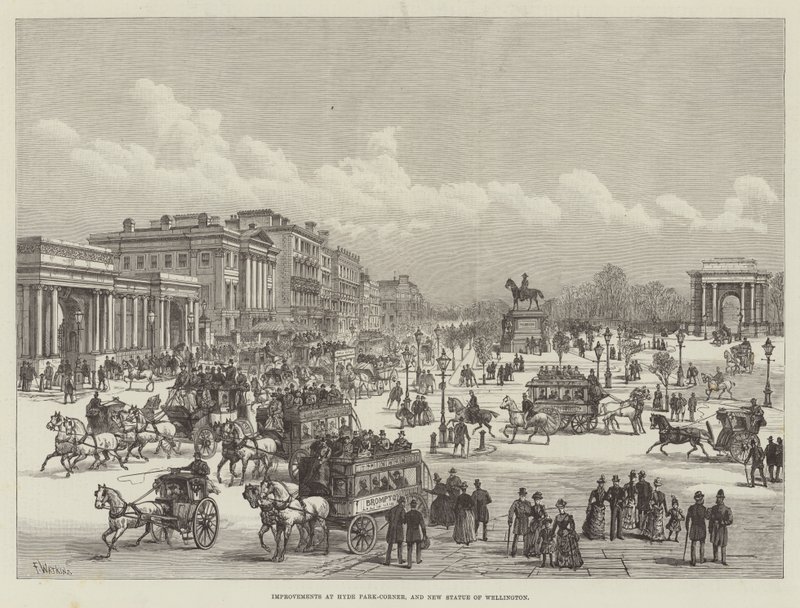 Melhorias no Hyde Park-Corner e Nova Estátua de Wellington de Frank Watkins