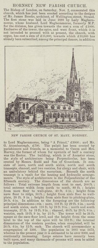 Nova Igreja Paroquial de Santa Maria, Hornsey de Frank Watkins