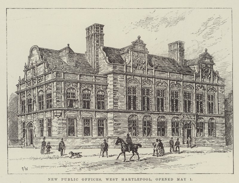 New Public Offices, West Hartlepool, inaugurado em 1 de maio de Frank Watkins