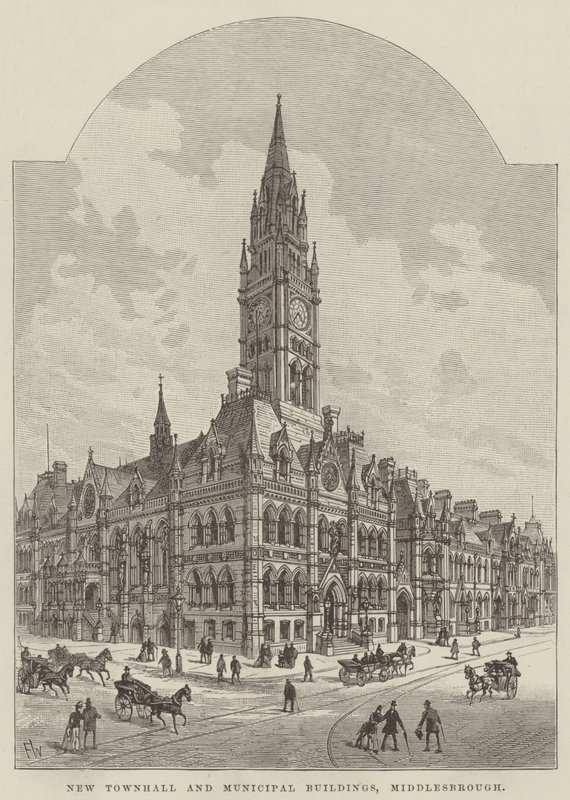 Nova Prefeitura e Edifícios Municipais, Middlesbrough de Frank Watkins