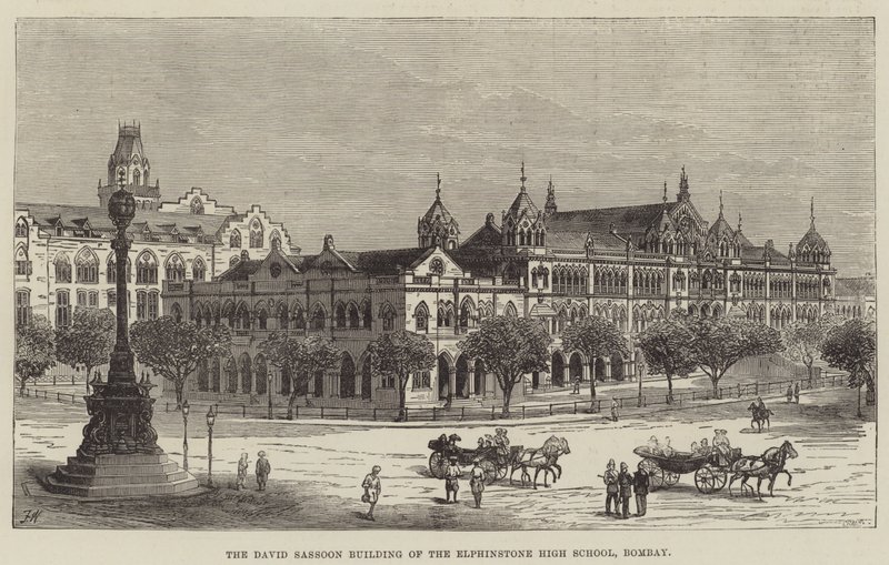 O Edifício David Sassoon da Escola Secundária Elphinstone, Bombaim de Frank Watkins