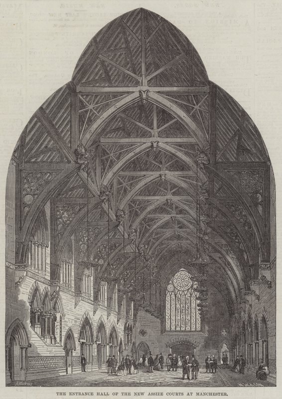 O Hall de Entrada do New Assize Courts em Manchester de Frank Watkins