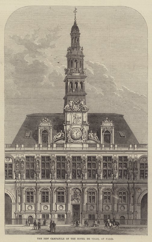 O novo Campanile do Hotel de Ville, em Paris de Frank Watkins
