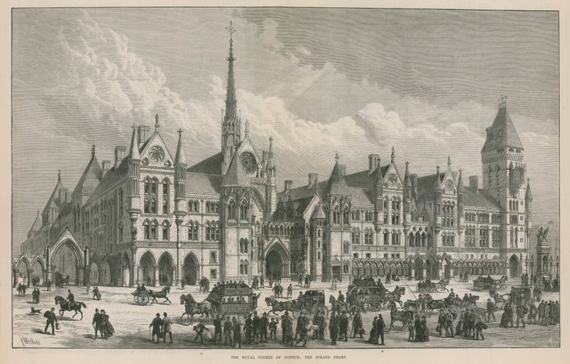 O Royal Courts of Justice: A frente da Strand de Frank Watkins