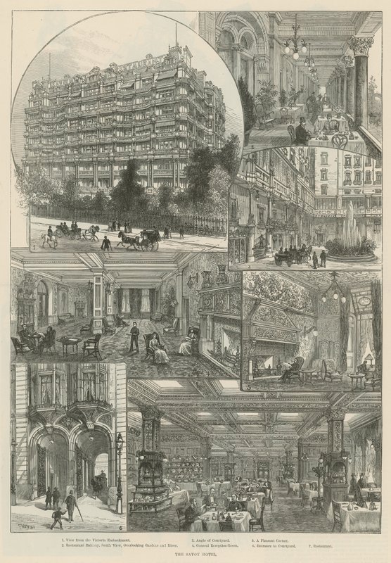 O Hotel Savoy (gravura) de Frank Watkins