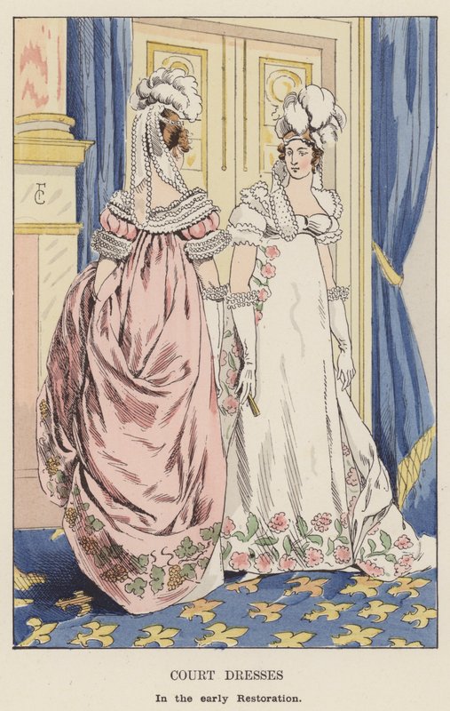 Vestidos de corte, no início da restauração de François Courboin