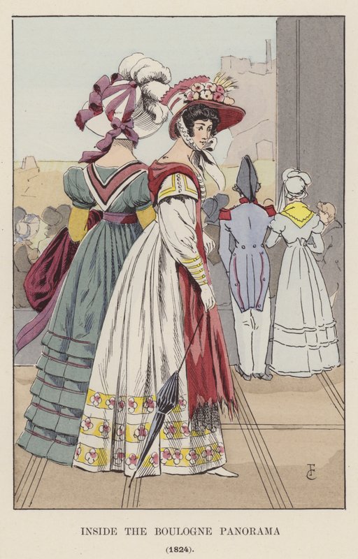 Dentro do Panorama de Boulogne, 1824 de François Courboin