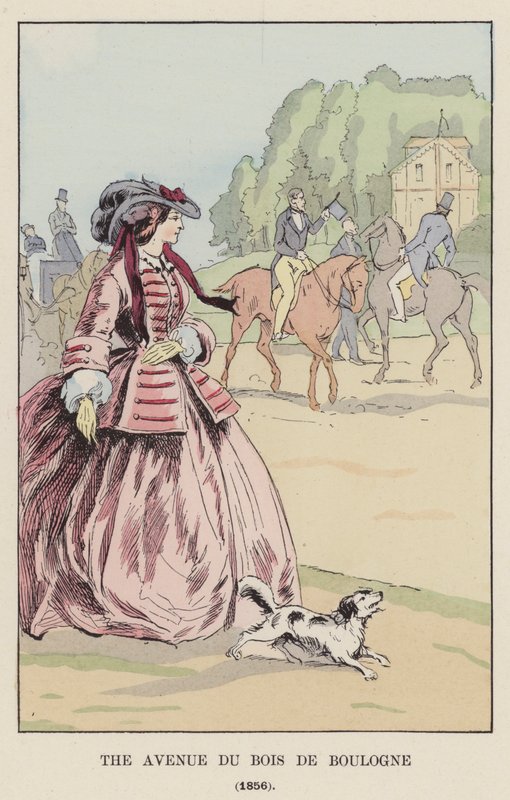 A Avenida do Bois de Boulogne, 1856 de François Courboin