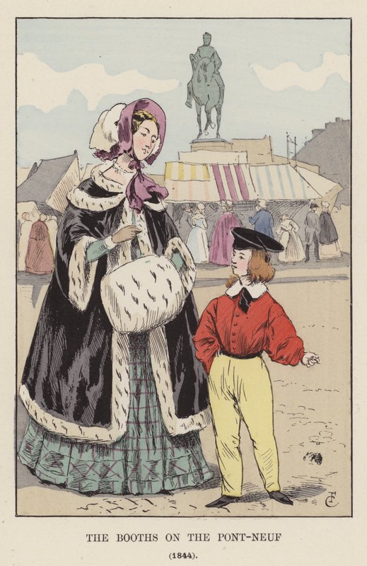 Os estandes na Pont-Neuf, 1844 de François Courboin