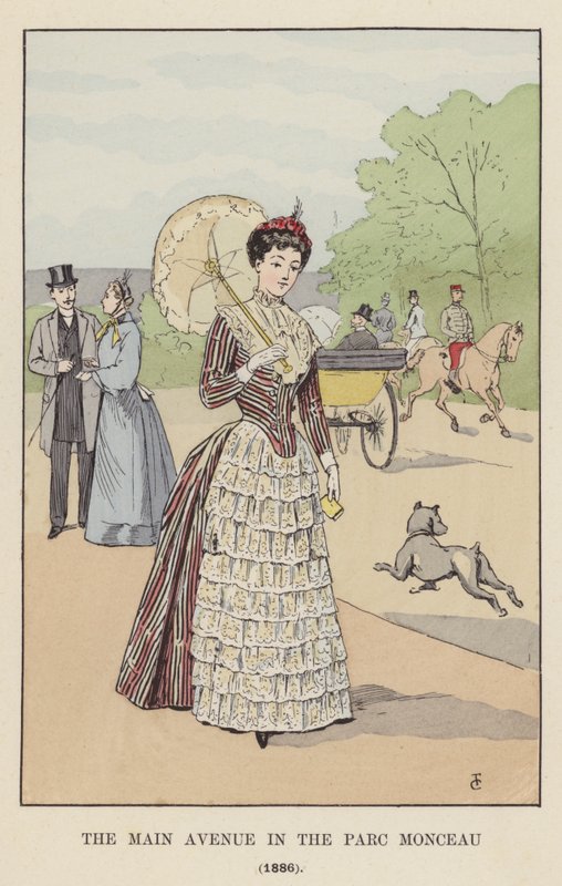 A avenida principal no Parc Monceau, 1886 de François Courboin