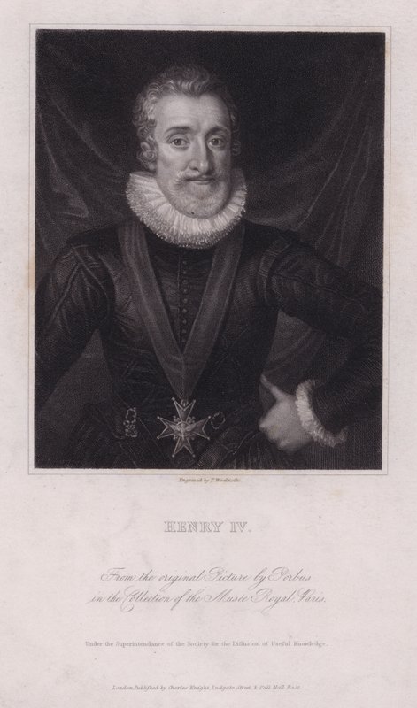 Henrique IV, Rei da França (gravura) de Frans II (after) Pourbus