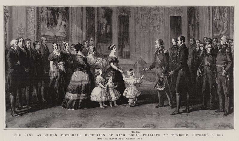 O Rei na Recepção da Rainha Vitória do Rei Louis Philippe em Windsor, 8 de outubro de 1844 de Franz Xaver Winterhalter
