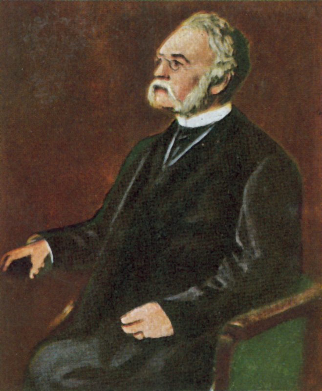 Werner von Siemens, inventor e industrial alemão (litografia a cores) de Franz Seraph von (after) Lenbach