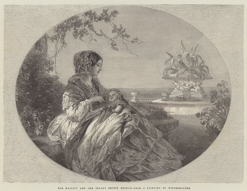 Sua Majestade e o Infante Príncipe Arthur de Franz Xaver Winterhalter
