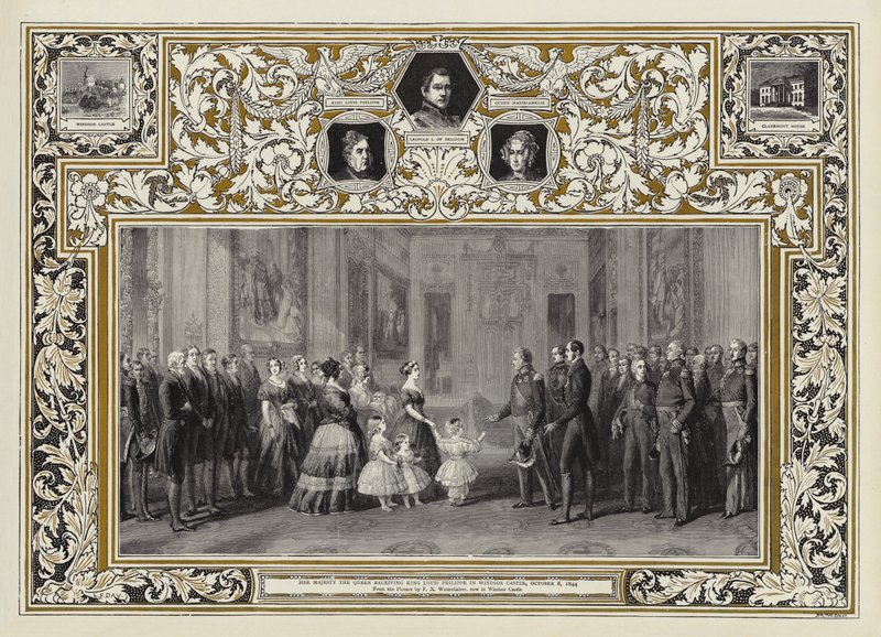 Sua Majestade a Rainha recebendo o Rei Louis Philippe no Castelo de Windsor, 8 de outubro de 1844 de Franz Xaver Winterhalter