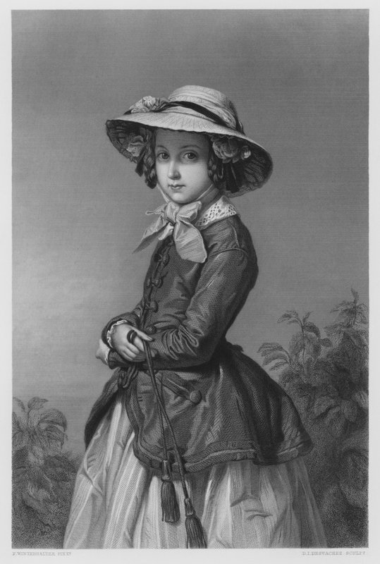 A Princesa da Bélgica, da foto na Royal Collection de Franz Xaver after Winterhalter