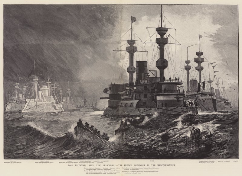 A Britannia precisa de Novos Bulwarks O Esquadrão Francês no Mediterrâneo de Fred T. Jane