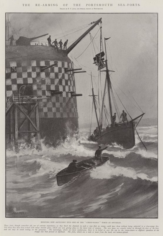 O Re-Armar dos Portsmouth Sea-Fortes de Fred T. Jane