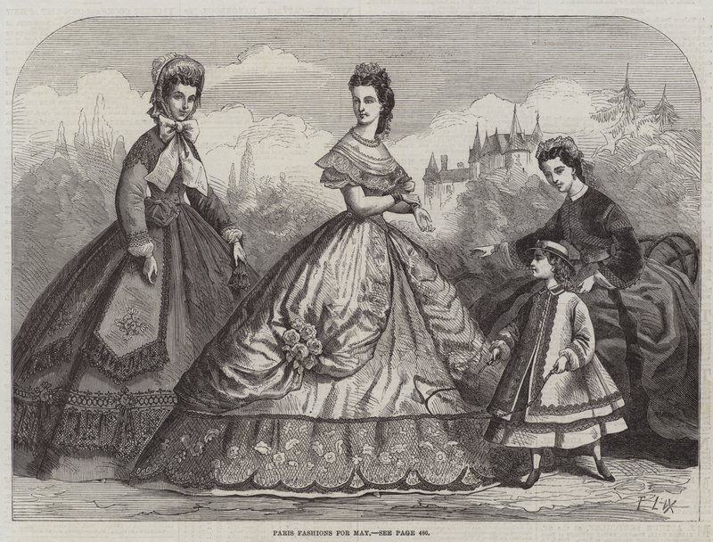 Modas de Paris para maio de Frederic Theodore Lix