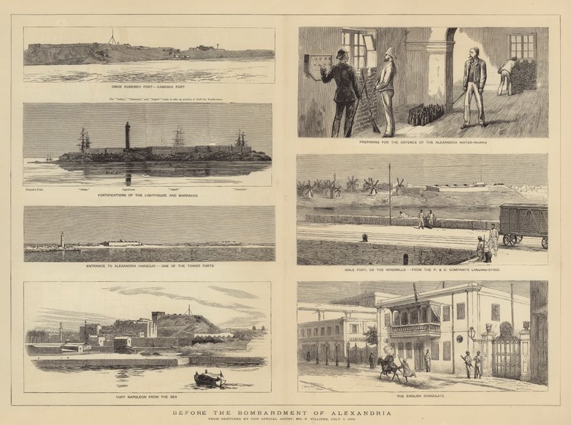 Antes do bombardeio de Alexandria de Frederic Villiers