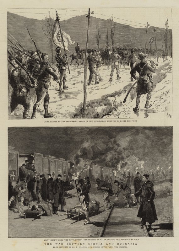 A guerra entre Servia e Bulgária de Frederic Villiers