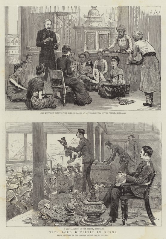 Com Lord Dufferin na Birmânia de Frederic Villiers