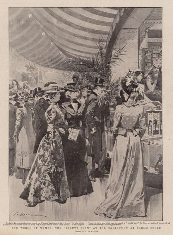 O mundo das mulheres, o show de beleza na exposição em Earl&39;s Court de Frederic de Haenen