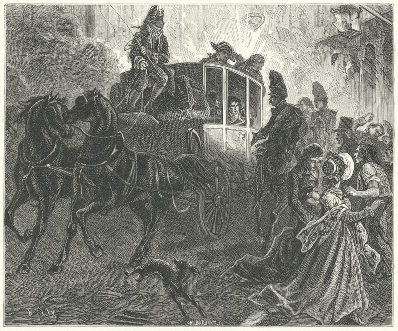 Tentativa de assassinato contra Napoleão, Paris de Frederic Theodore (after) Lix