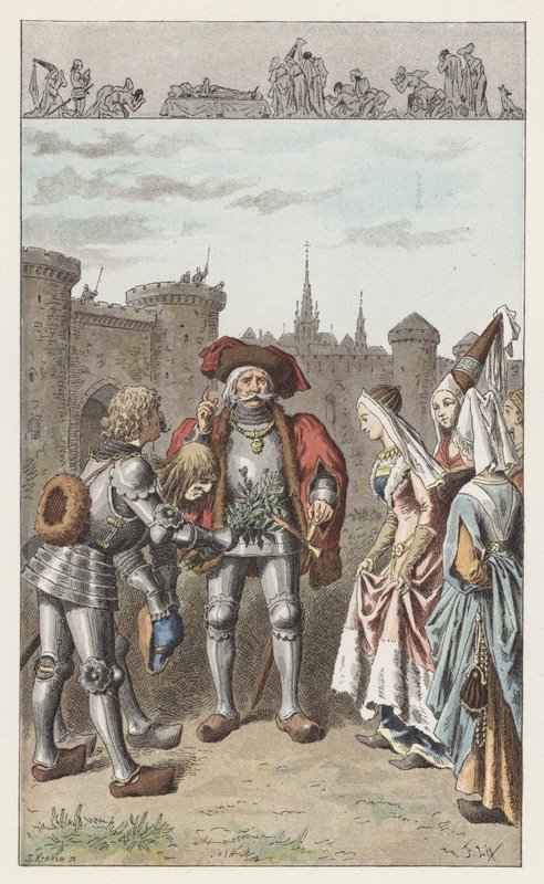 Era Ana da Bretanha (cor litho) de Frederic Theodore (after) Lix