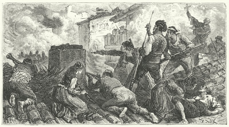 Defesa de Saragoça contra os franceses de Frederic Theodore (after) Lix