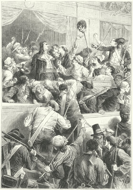 Insurreição de 1 Ano Prairial III, Paris, 20 de Maio de 1795 (gravura) de Frederic Theodore (after) Lix